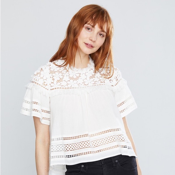 Sea NY 3D Lace + Gauze Top - Picture 1 of 6